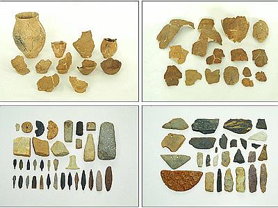 기지리 유적에서 출토된 청동기 유물들 썸네일 이미지